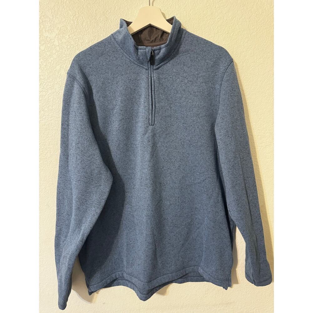 Wrangler Men's 1/4 Zip Sweater Size L Blue‎